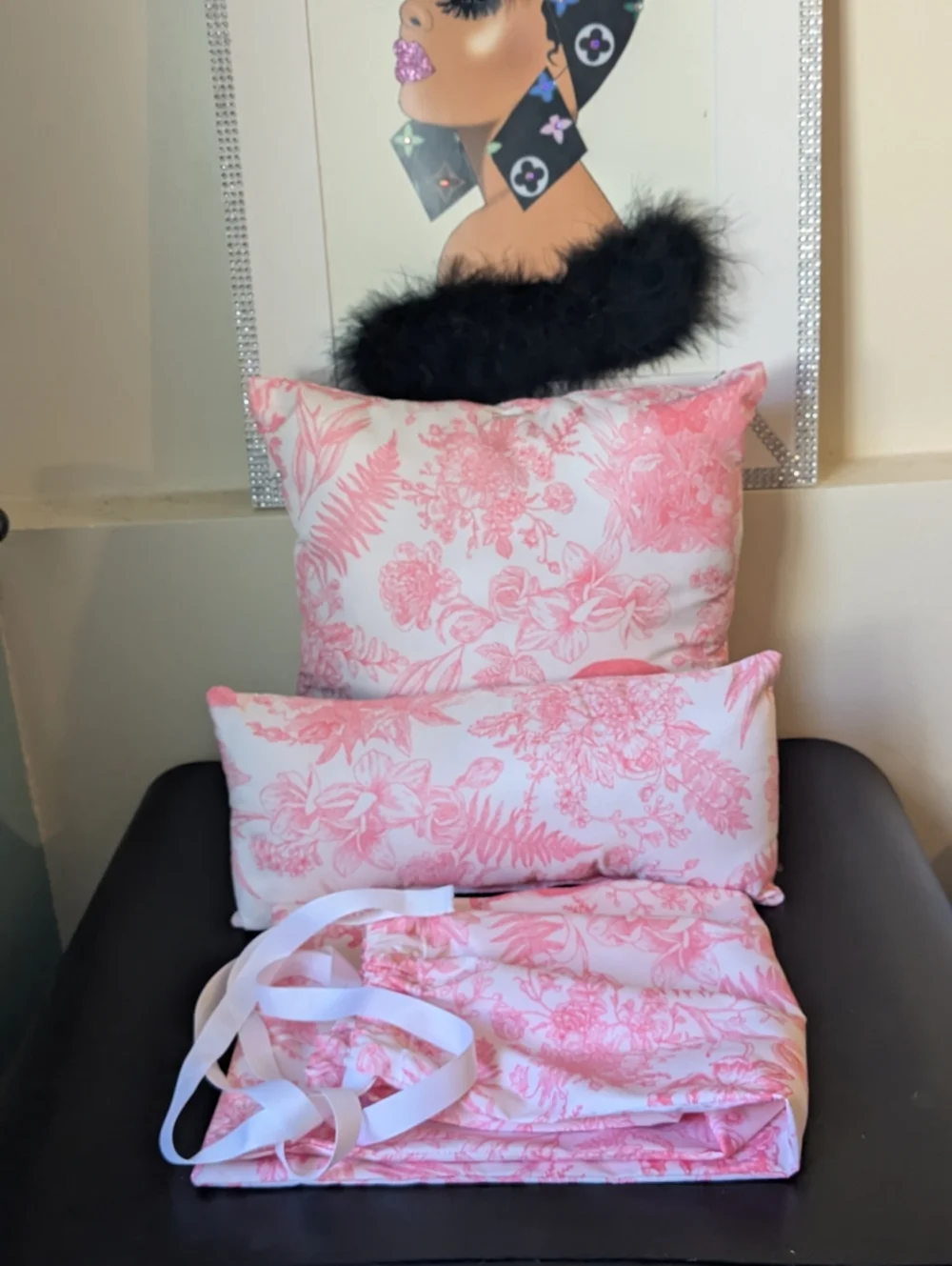 Matching Custom Handmade Dust Bag & Purse Pillow Combo Set Size Large